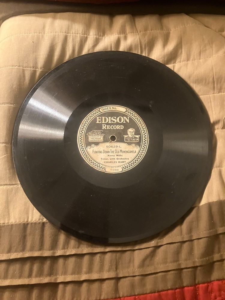 Edison Diamond Disc Record #50629 "Floating Down the Old Monongahela" Hart