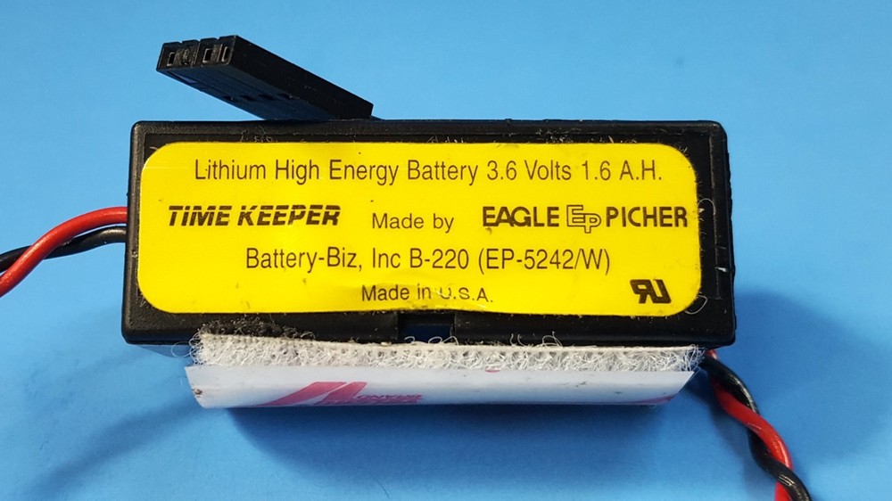 Memory Backup Battery, EP-5242/W, EAGLE PICHER, EP, Time Keeper, PLC Backup Batt