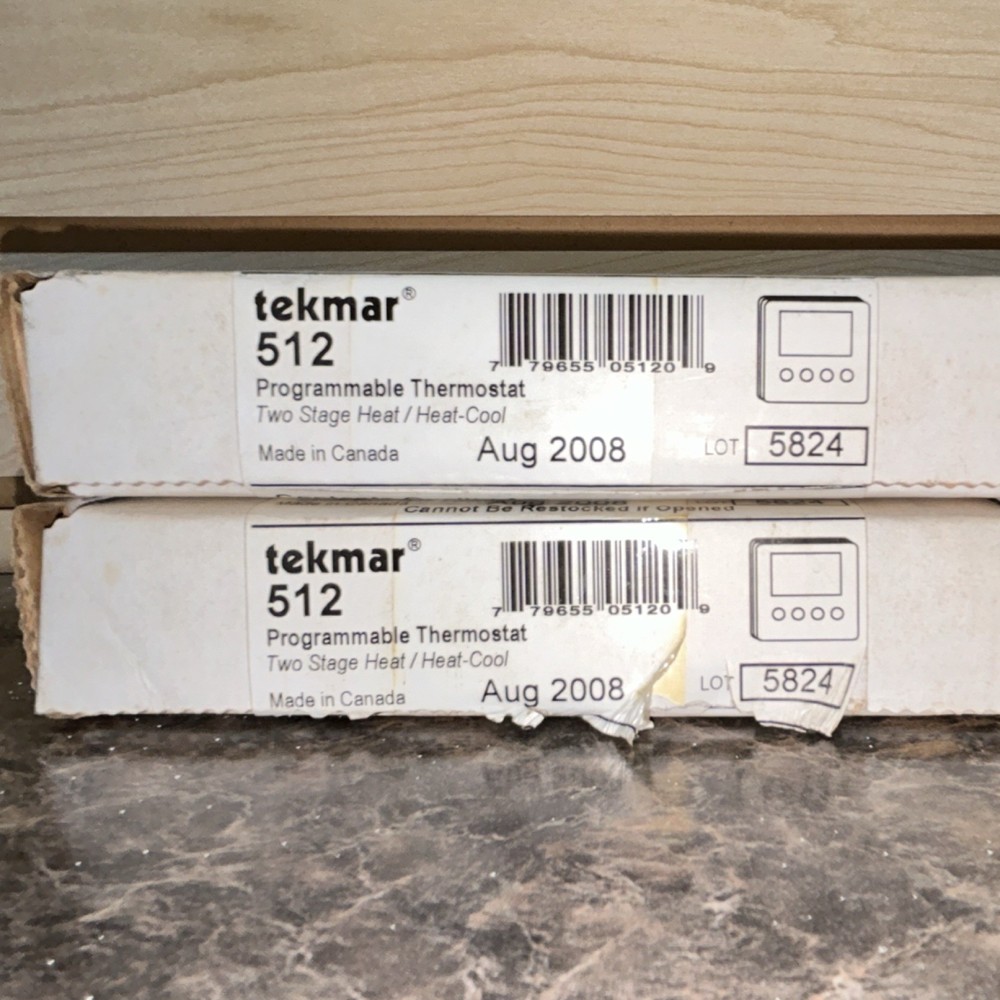 tekmar 512 Programmable Thermostat Two Stage Heat/Cool Digital Display