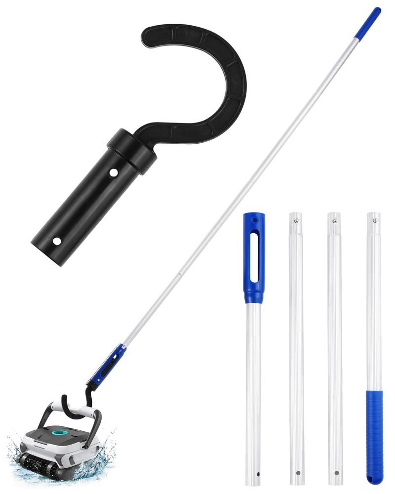 Pool Robot Retrieval Hook - 63.8 Inch Adjustable Stainless ABS+ Aluminium