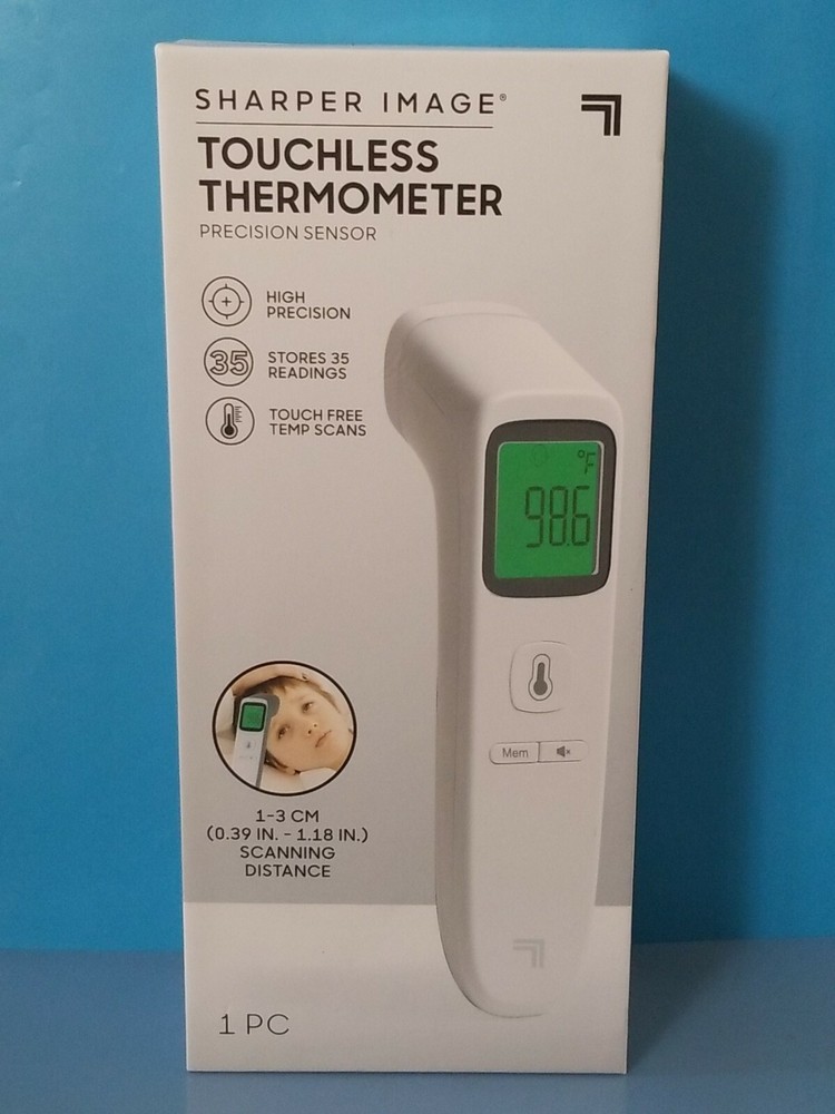 NEW• SHARPER IMAGE Digital TOUCHLESS Smart Forehead THERMOMETER • Free Shipping