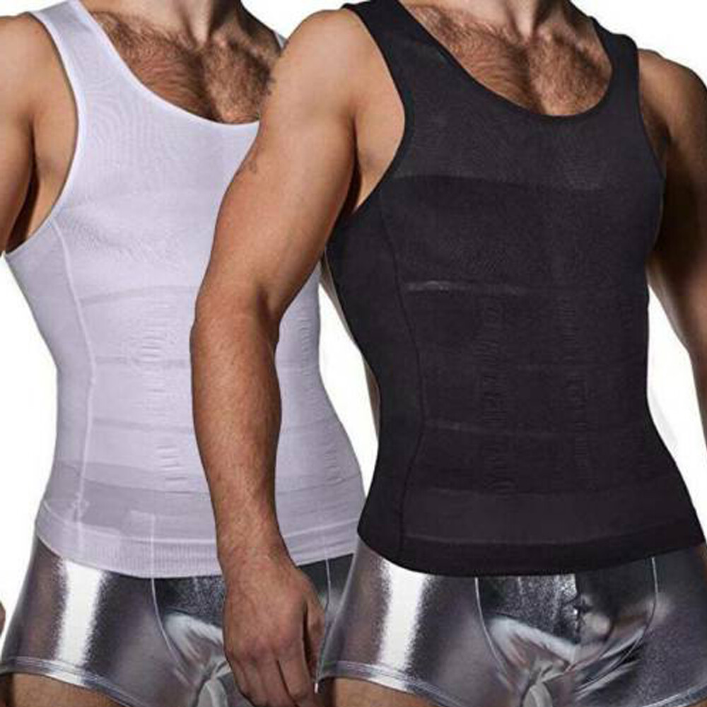 CGTFY Gynecomastia Compression Tank Top Men Athletic Tummy Control Shapewear US
