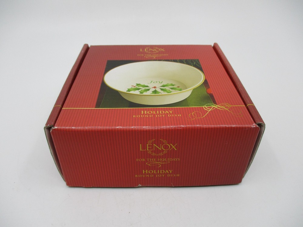 LENOX HOLIDAY ROUND JOY DISH  - 4 1/2" x 2"   22B