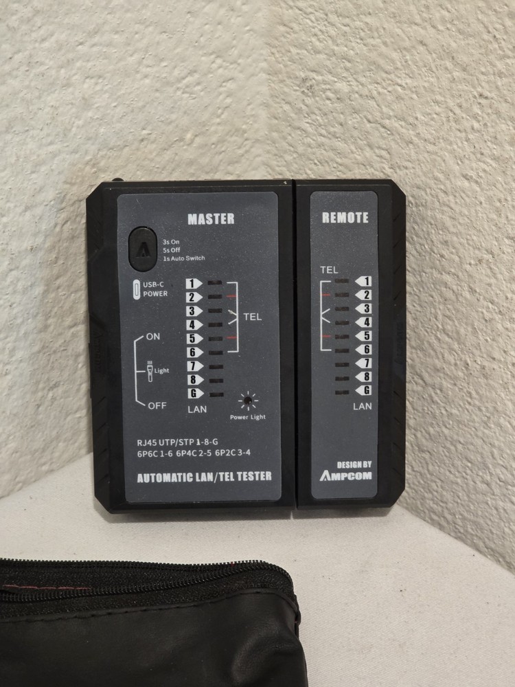 AMPCOM Network Cable Tester, LAN Phone Wire Tester Tool Networking Tool