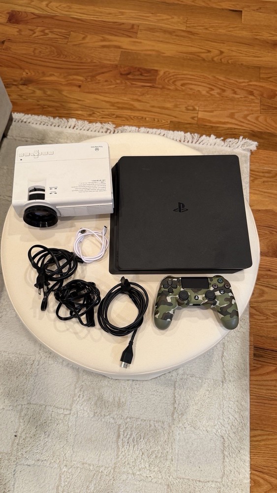 Sony PlayStation 4 Slim 500gb Bundle VANKYO Projector Controller Cables
