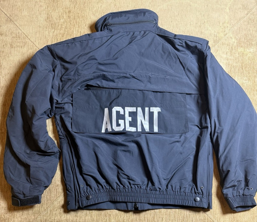 NWT MEDIUM SHORT FLYING CROSS FULL Double Zip SOFTSHELL JACKET ‘Agent’ LAPD Navy