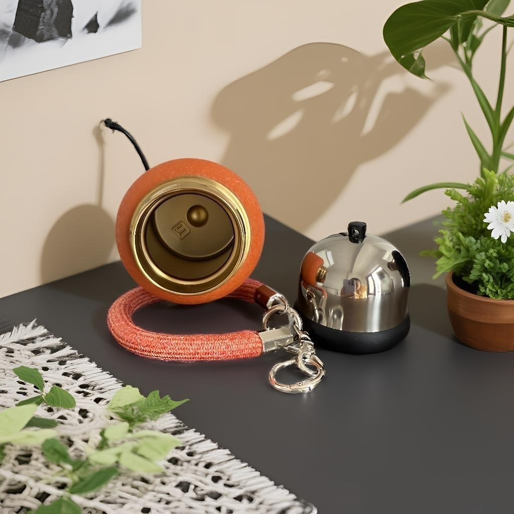 Hermès VIP Gift Orange Titanium Insulated Bottle Horse Design Portable