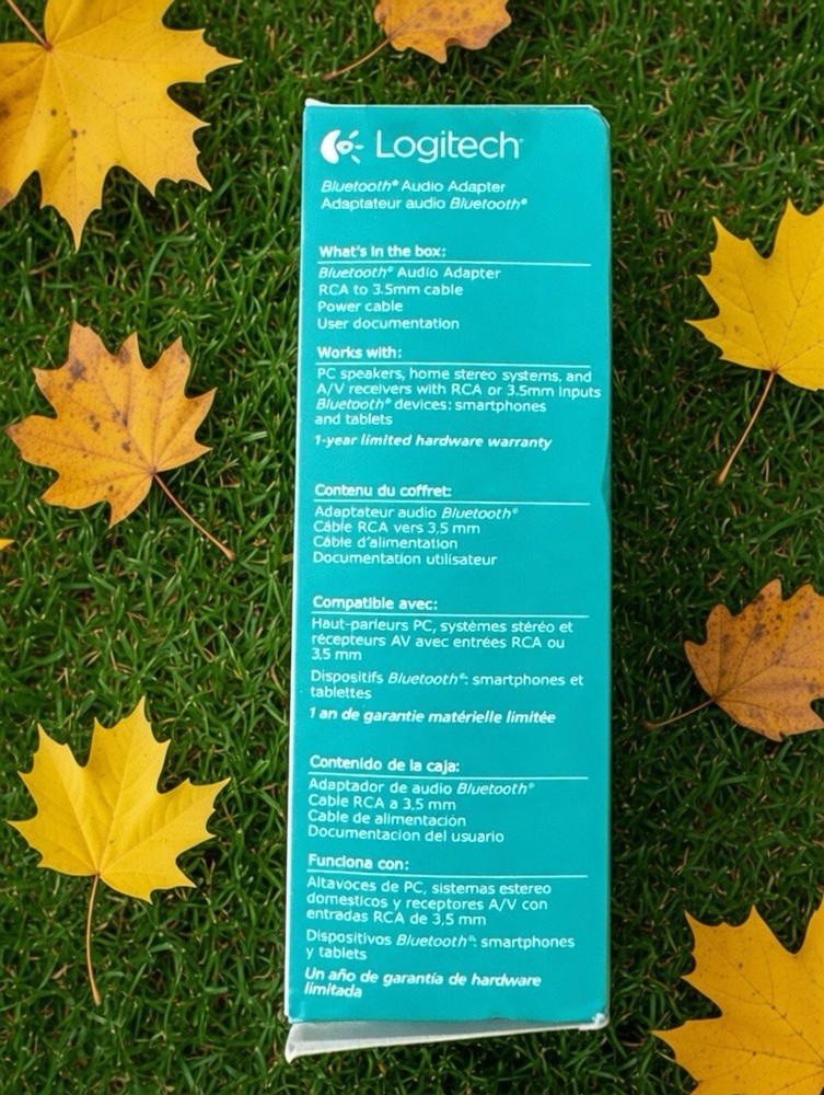 Logitech Bluetooth Audio Adapter RCA & 3.5mm for PC, Stereo, Multipoint Pairing