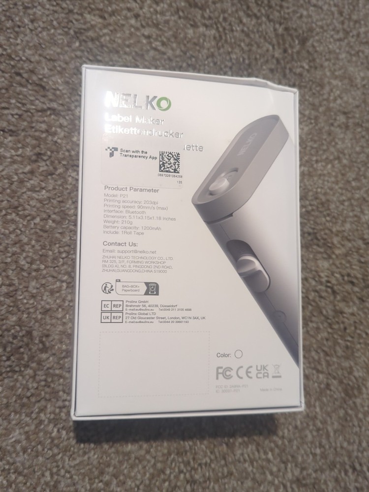 Nelko Label Maker Machine with Tape, P21 Bluetooth Label Printer, Wireless Mini