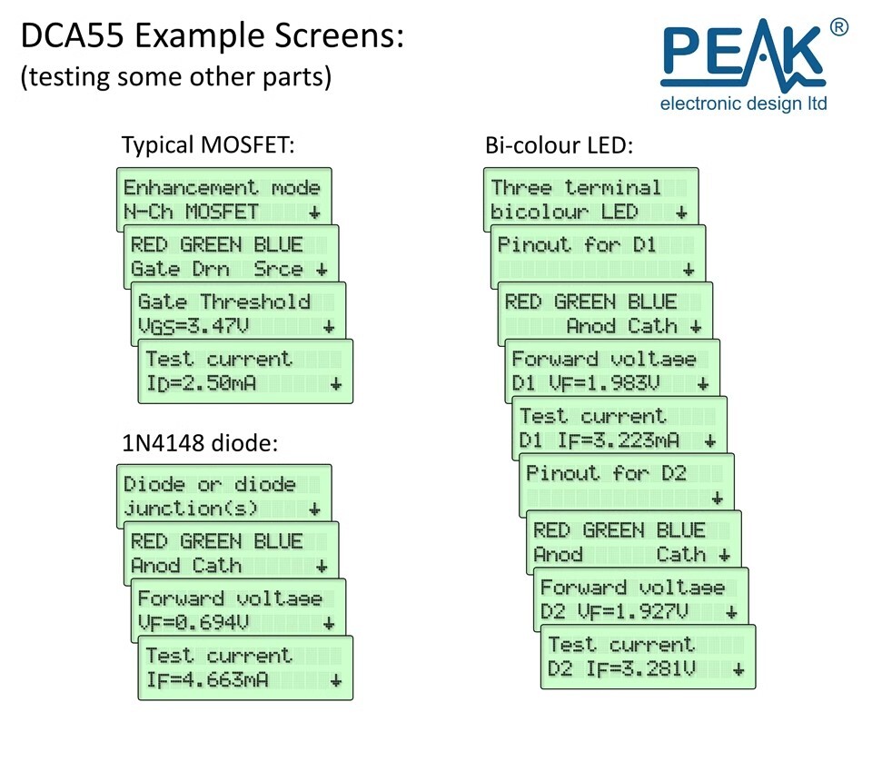 1pcs PEAK Electronic Component Tester DCA55 Component Analyzer