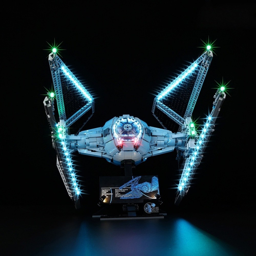 LED Light Kit for TIE Interceptor - Compatible with LEGO® 75382 Remote Version