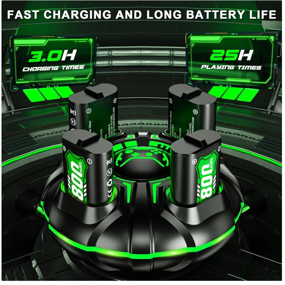 Cool Spaceship Design Xbox Rechargeable Batteries