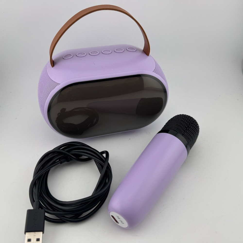 Portable Mini Karaoke Machine w/ Wireless Microphone Bluetooth Speaker