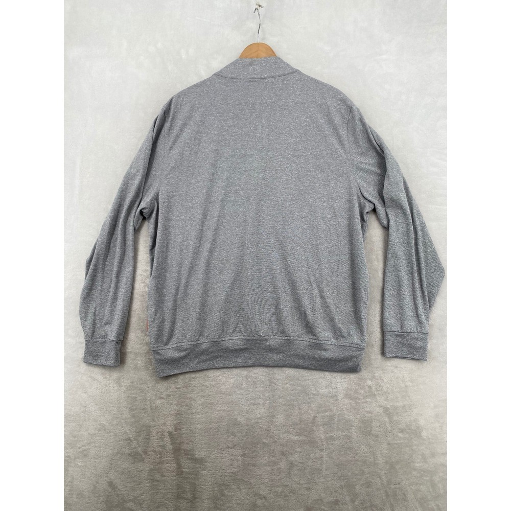 Stitch Golf Pullover Mens XL Grey 1/4 Zip Micro Stripe Performance Lightweight