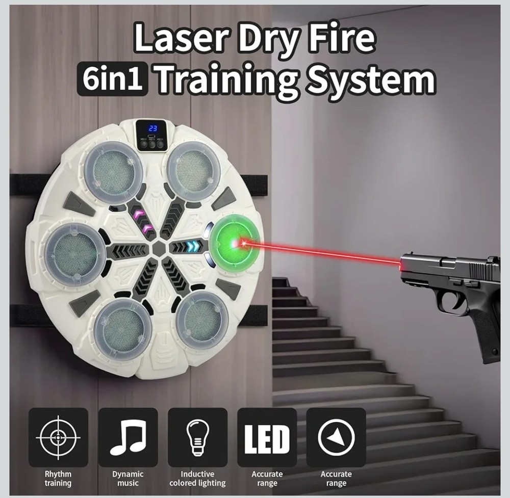 Laser Dry Fire Training System with Smart Bluetooth Music, LED 9mm/22lr/223