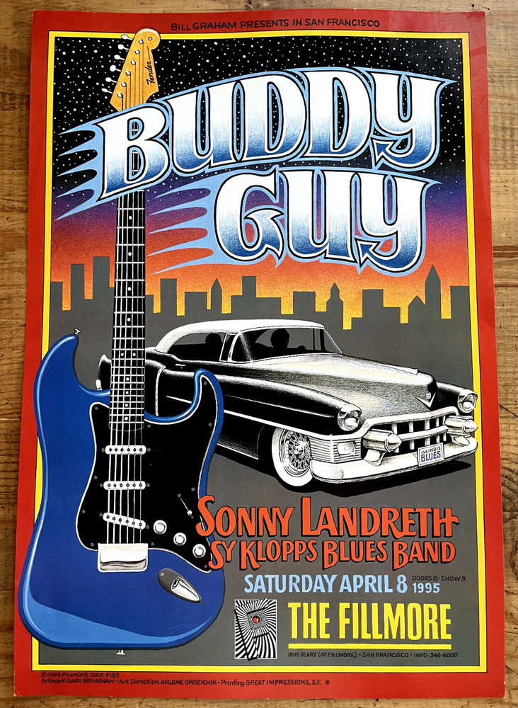 Buddy Guy Concert Poster - Fillmore - 1995