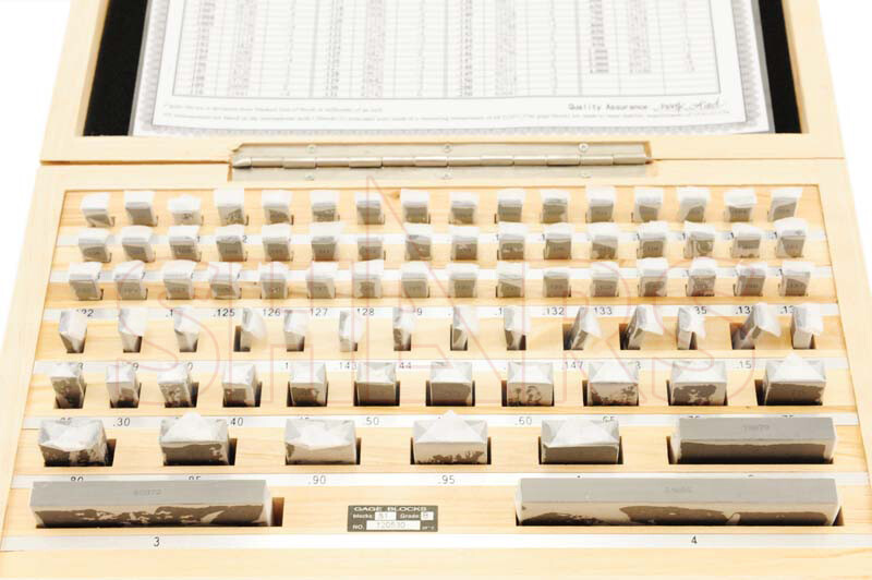 Shars Grade AS-0 .1001 to 4.000" 81 pcs Solid Carbide Gage Block Set R{