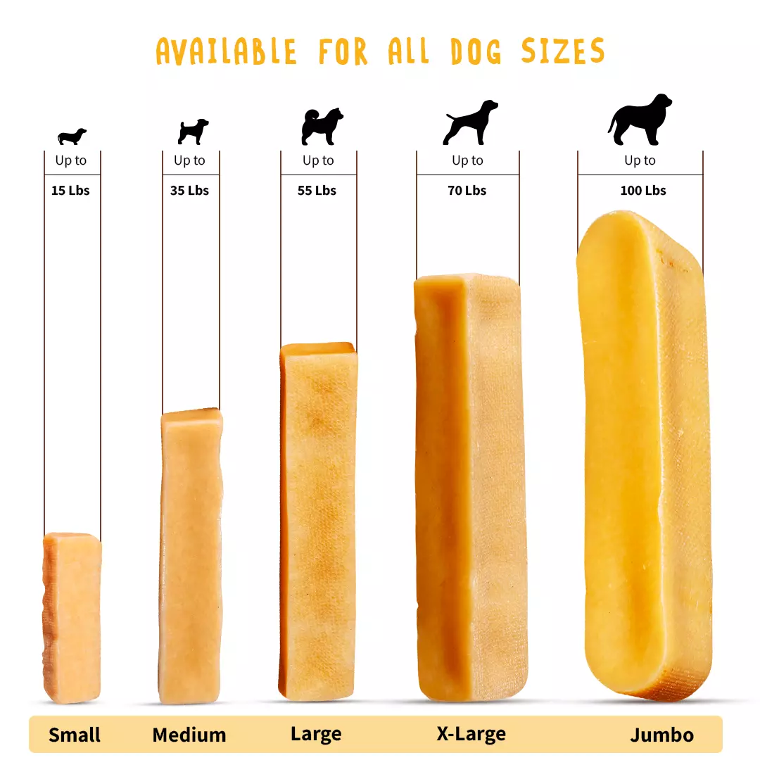 Yak Cheese Dog Chews for XL dogs 3lbs, All Natural and Long lasting Hard Chews