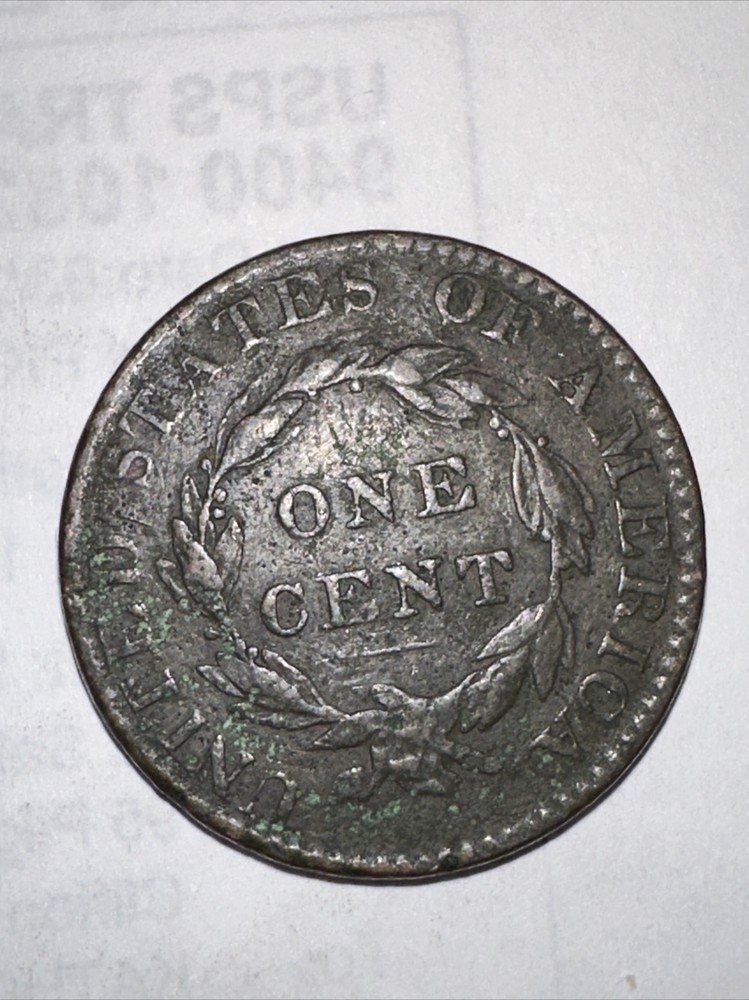 1822 1c Coronet Matron Head Large Cent, nice coin