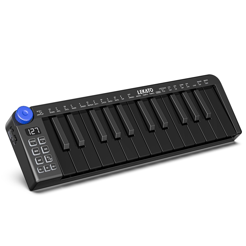 LEKATO 25 Key MIDI Keyboard Mini MIDI Controller USB bluetooth MIDI Keyboard US