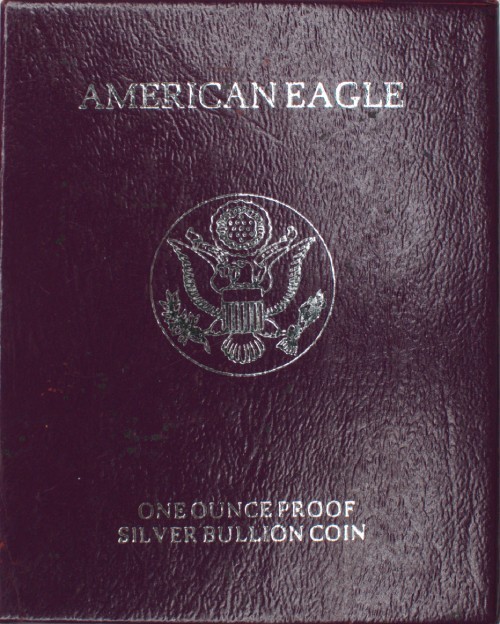 1992-S American Proof Silver Eagle-Mint Issued Presentation Box & COA (NO Coin)