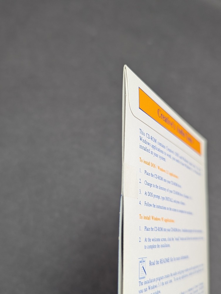 Creative Labs Sound Blaster CD-ROM Vintage Computing Software Windows 95