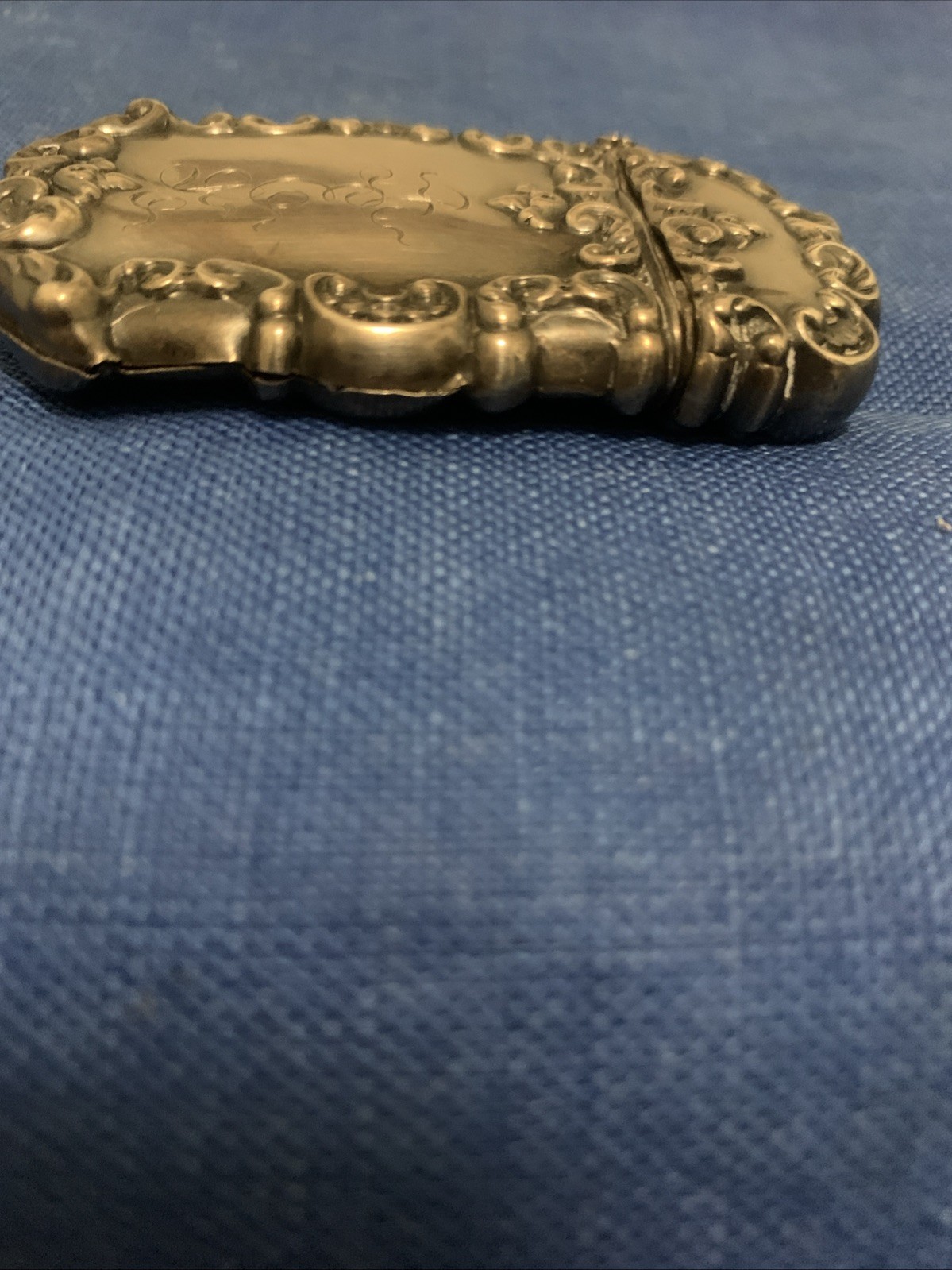 Antique Sterling Silver Match Safe Vesta Case Art Nouveau Circa 1900