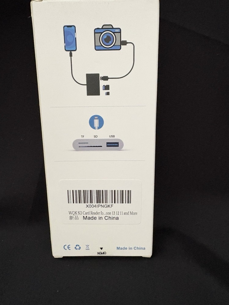Lightning to SD/TF Card Camera Reader Adapter for iPhone/iPad – New