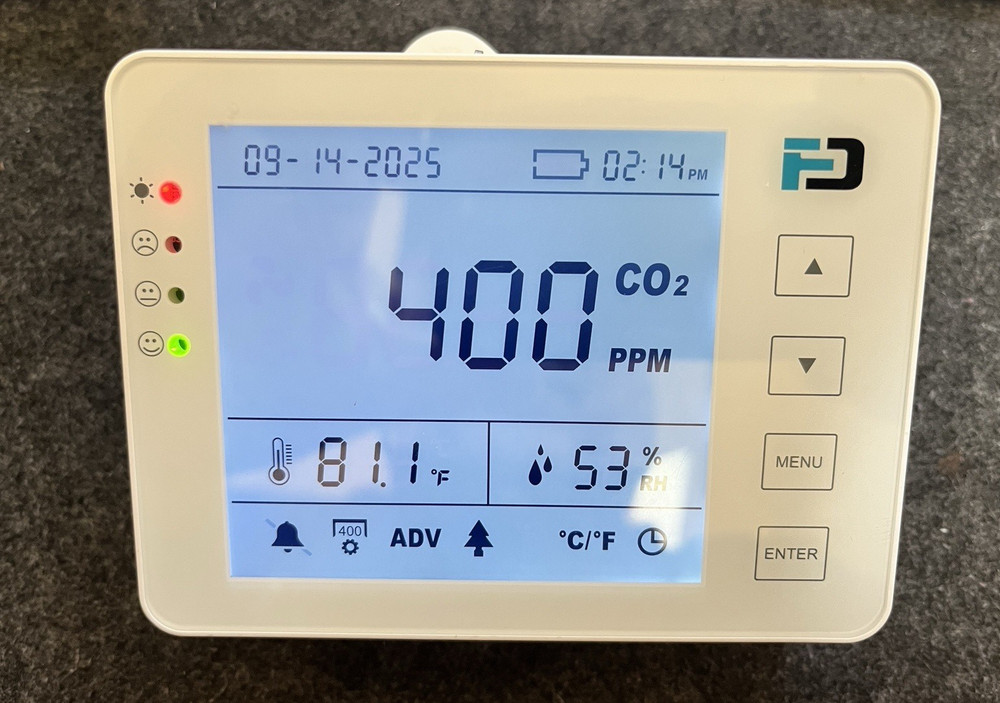 Forensics FD - C02000 Carbon Dioxide Detector Gas Analyzer LCD Display