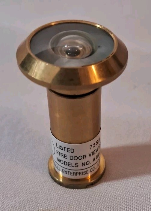 NEW OLD STOCK ~ 200 Degree Solid Brass Door Viewer Code #94014 Model # UL200