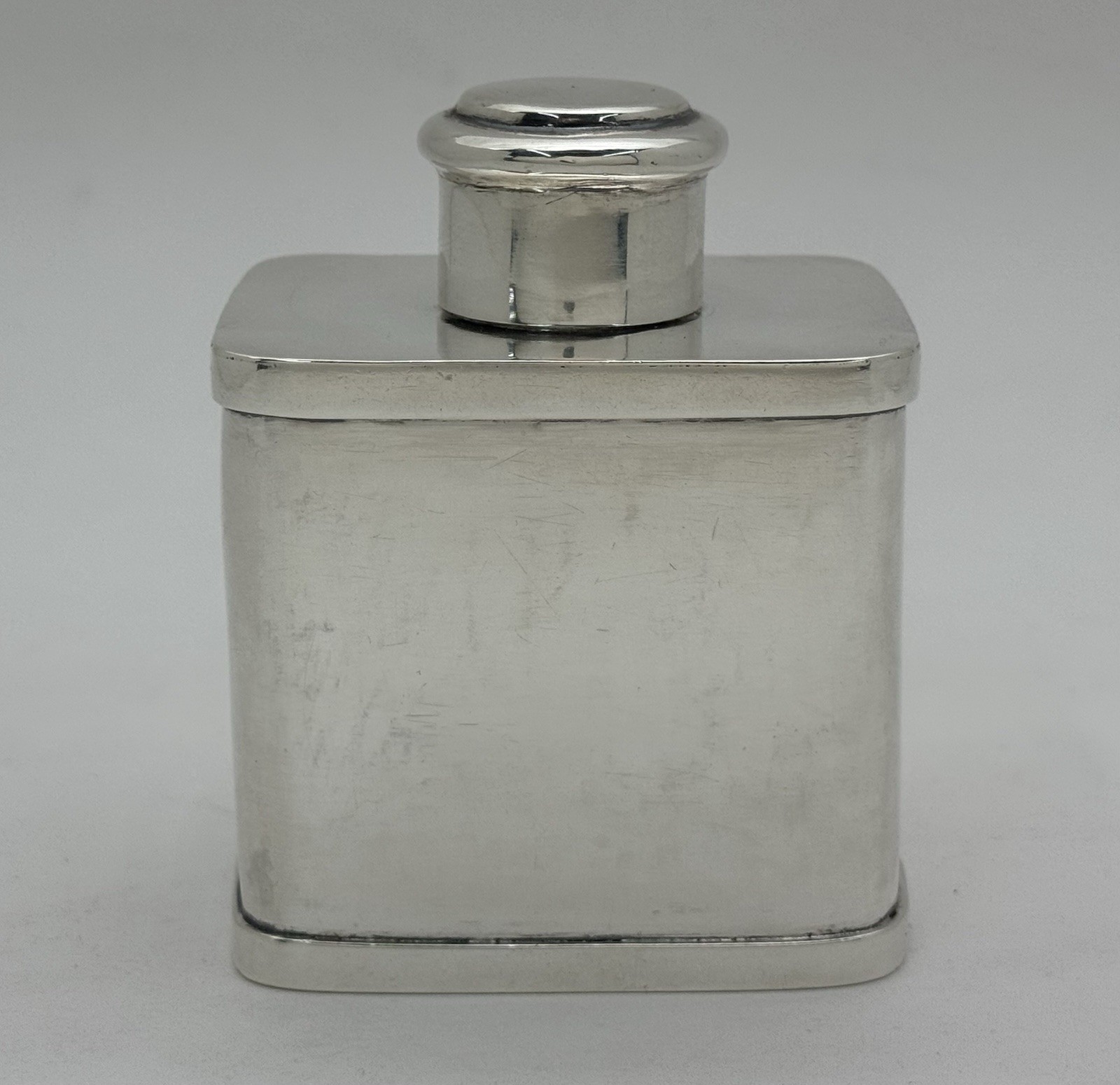 FINE EARLY 1800 ANTIQUE STERLING SILVER TEA CADDY BOX CONTAINER