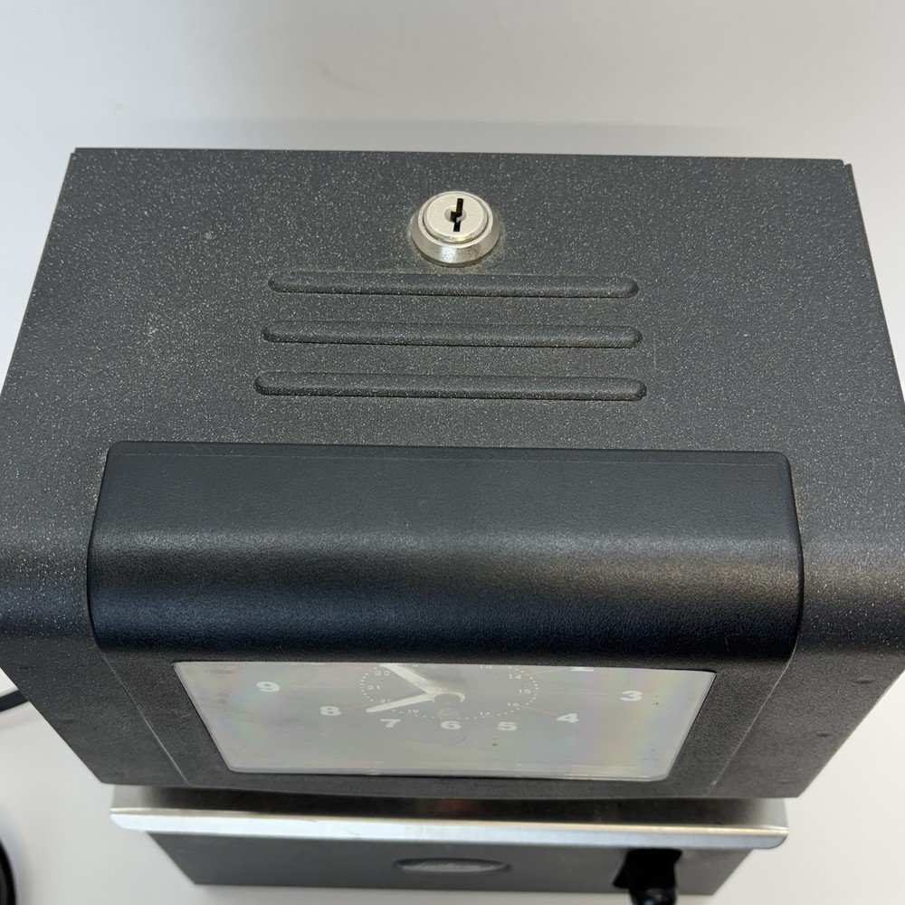 Lathem 4001 Analog Time Recorder Automatic Punch Time Clock No Key