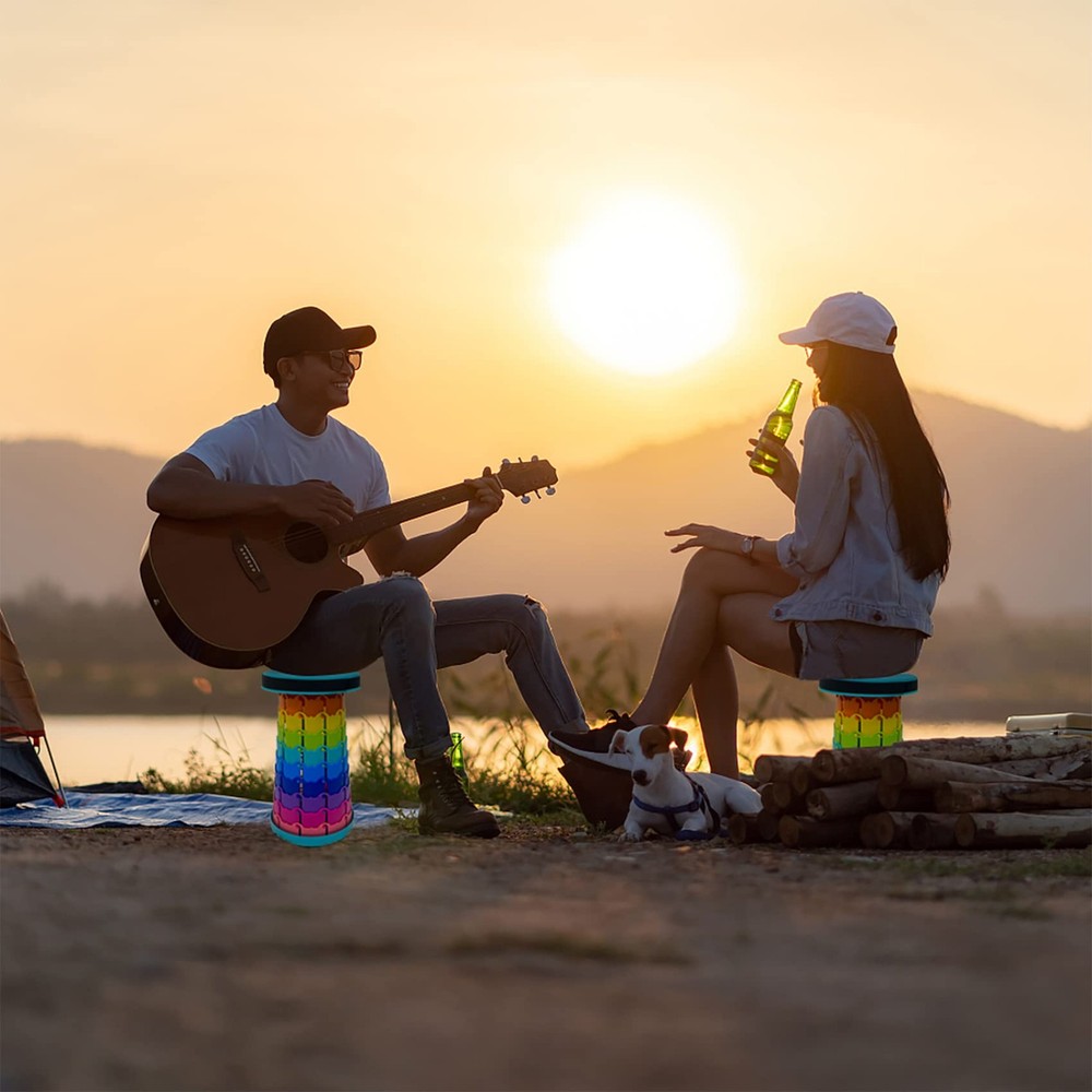 Lightweight Folding Stool Upgraded Collapsible Chair, Retractable Stool with ...