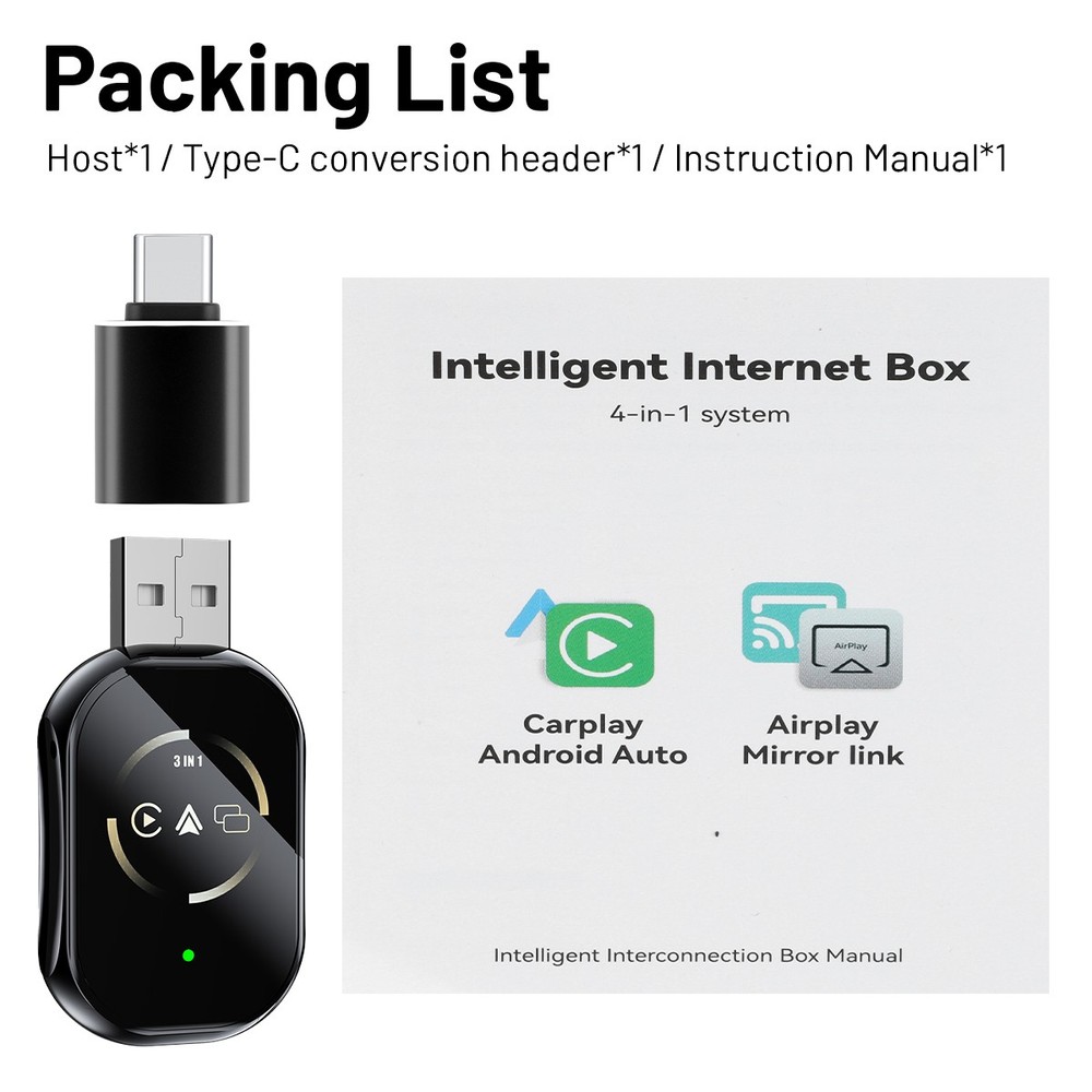 Wireless Car Carplay for Apple or Android Phone Airplay Mirror Link Android Auto