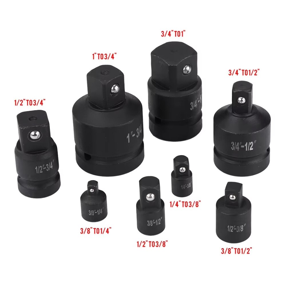 Impact Socket Reducer Adapter Set Convertor Adaptors 1/4" 3/8" 1/2" 3/4" 1"