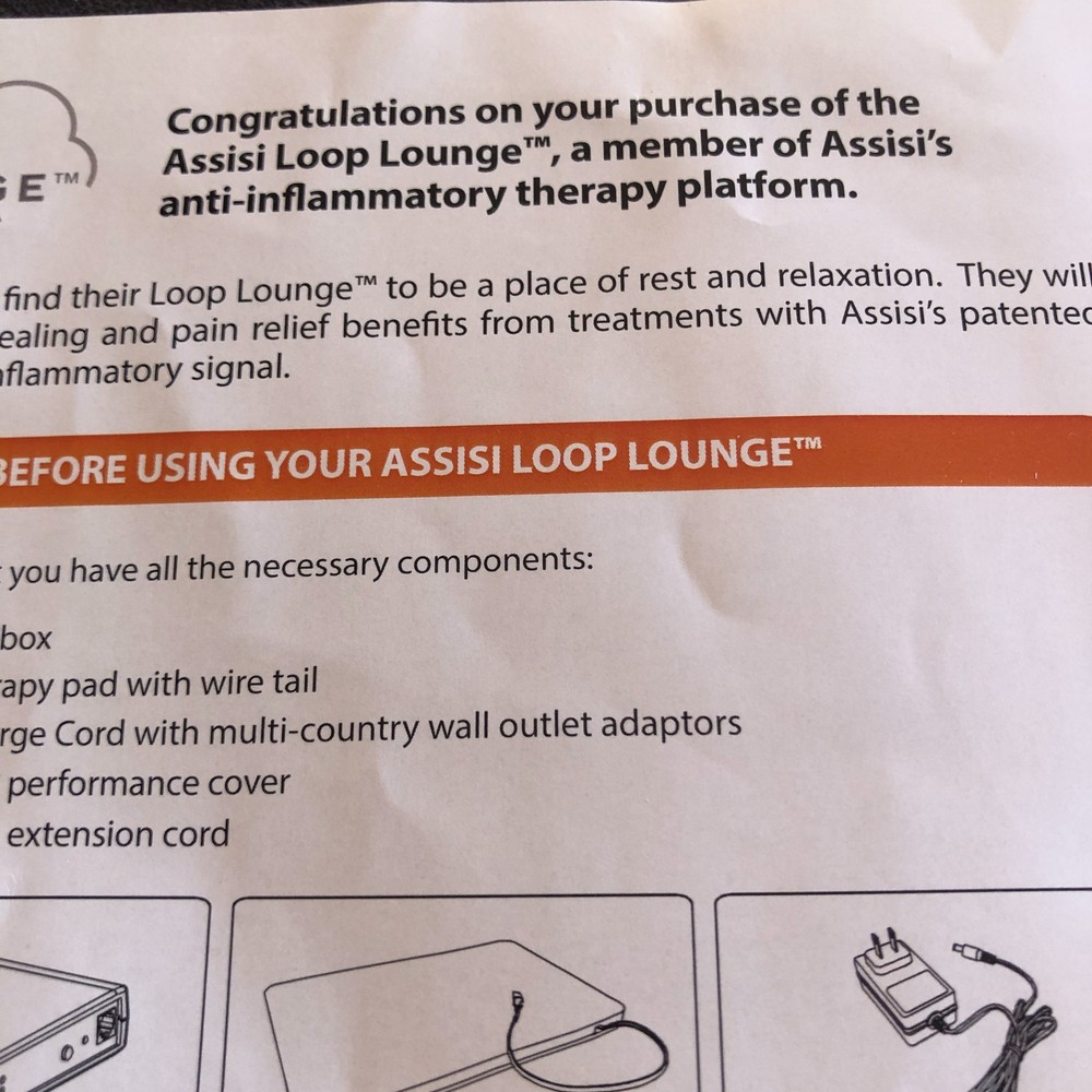 Assisi Loop Lounge Small Therapy Bed Complete System Pad 21"x10.5"