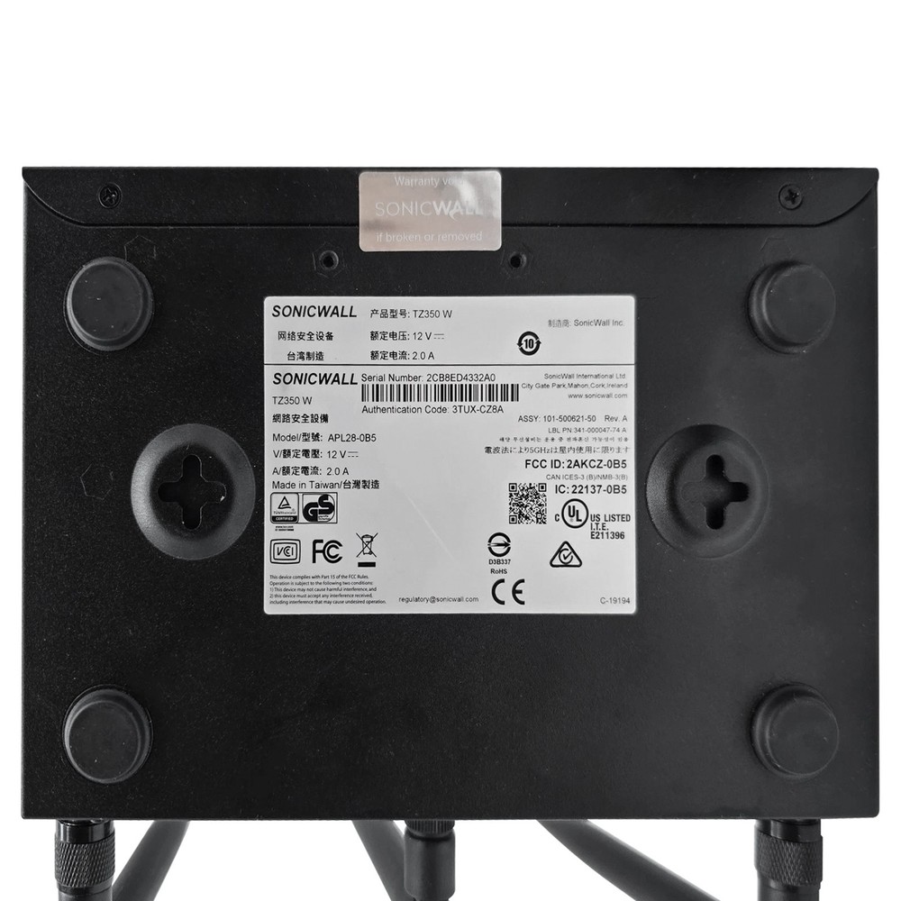 SonicWall TZ350W Wireless Network Security Appliance Firewall NO Adapter