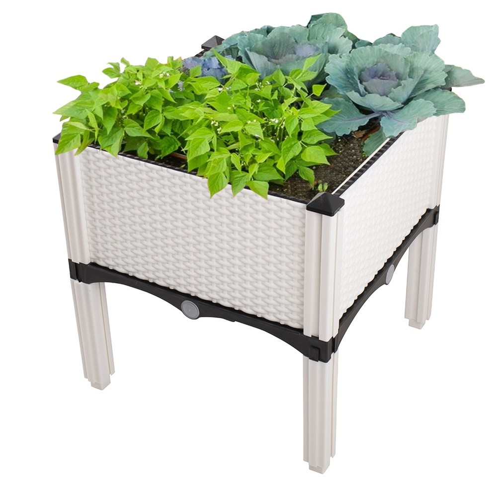 NEW! Modern Home Raised Planter Kit - Stackable Modular Flower/Garden Bed Kit