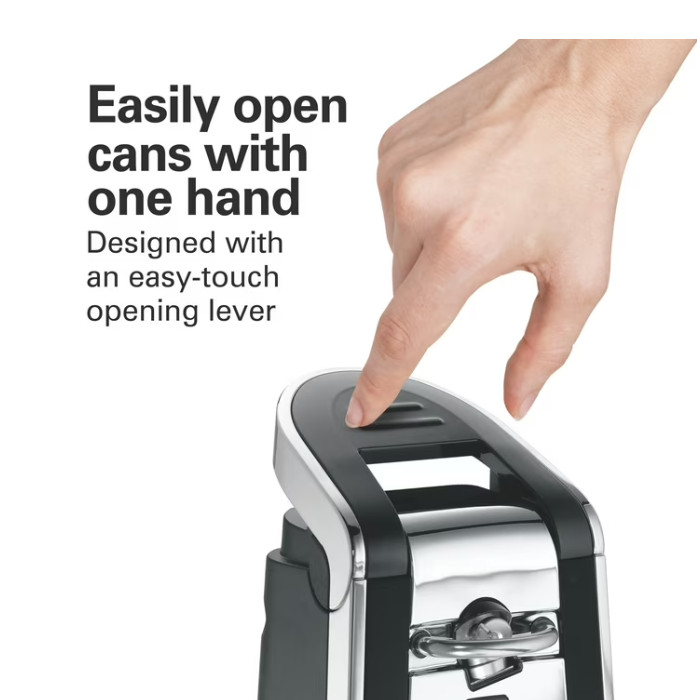 Hamilton Beach Smooth Edge Automatic Electric Can Opener, Black & Stainless