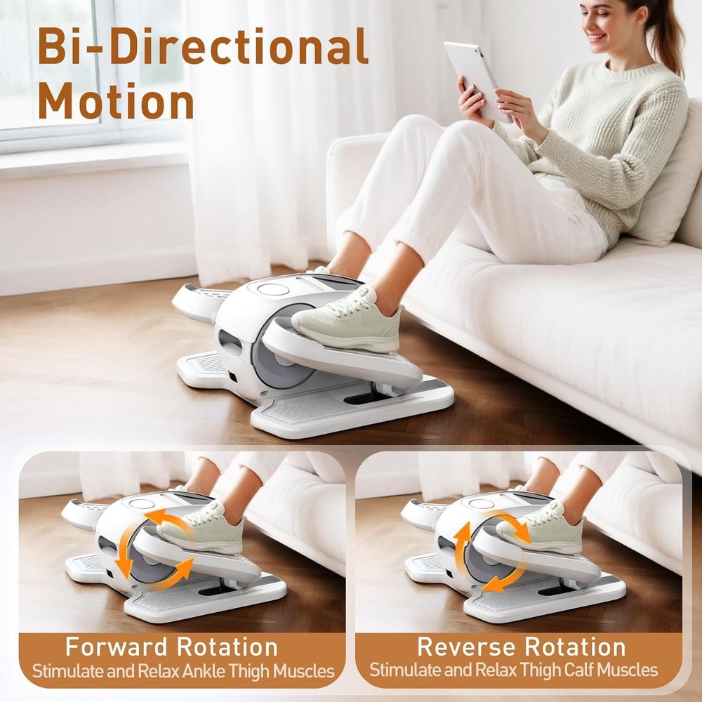 Under Desk Elliptical Exercise Machine 12 Speeds Leg Exerciser While Sitting