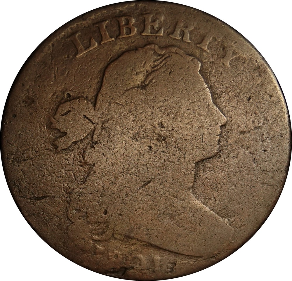 1801 S-214 R-3 Draped Bust Large Cent Coin - Dinged