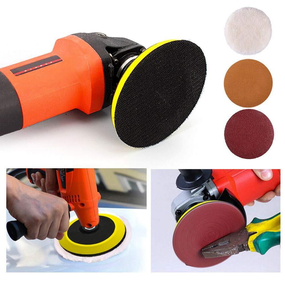 3"-7" Hook & Loop Backer Pad 5/8"-11 for Grinder Polisher + Drill Adapter