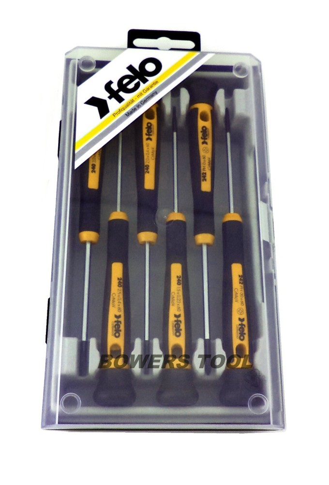 Felo 6pc Precision Micro Mini Screwdriver Set Phillips Flat Repair Germany 31844