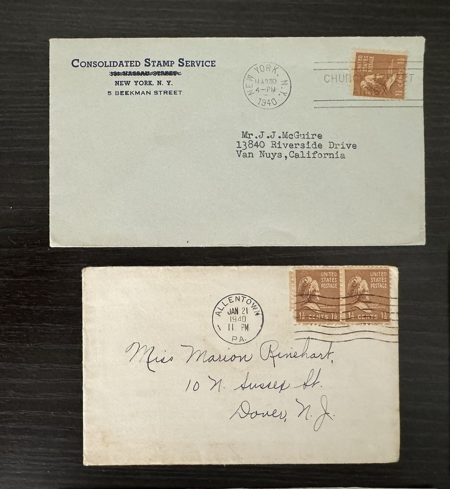 US Stamp Prexie Covers EFOs & Blocks includes #842 Partial Plate #EFOs