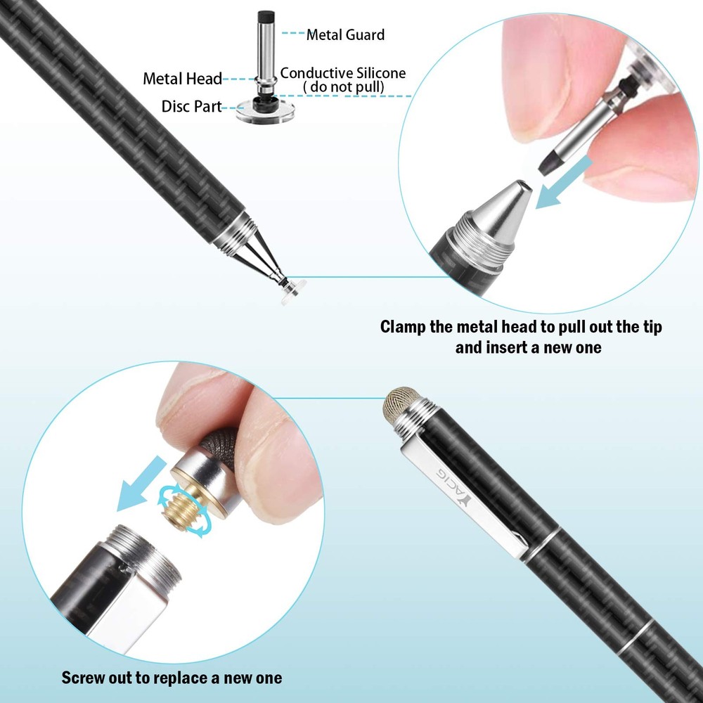 Capacitive Stylus Pen, 4-in-1 High Sensitivity and Precision Touch Screen Sty...