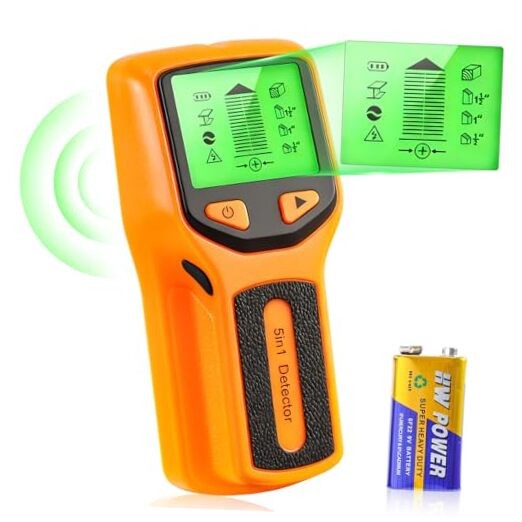 5 in 1 Stud Finder, Poledy Stud Detector - Precisely Locates the Center and