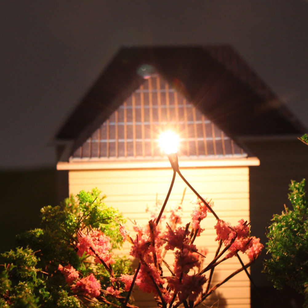 50pcs Pre-wired Grain of Wheat 3mm Clear 12V Mini Bulbs Warm White Light