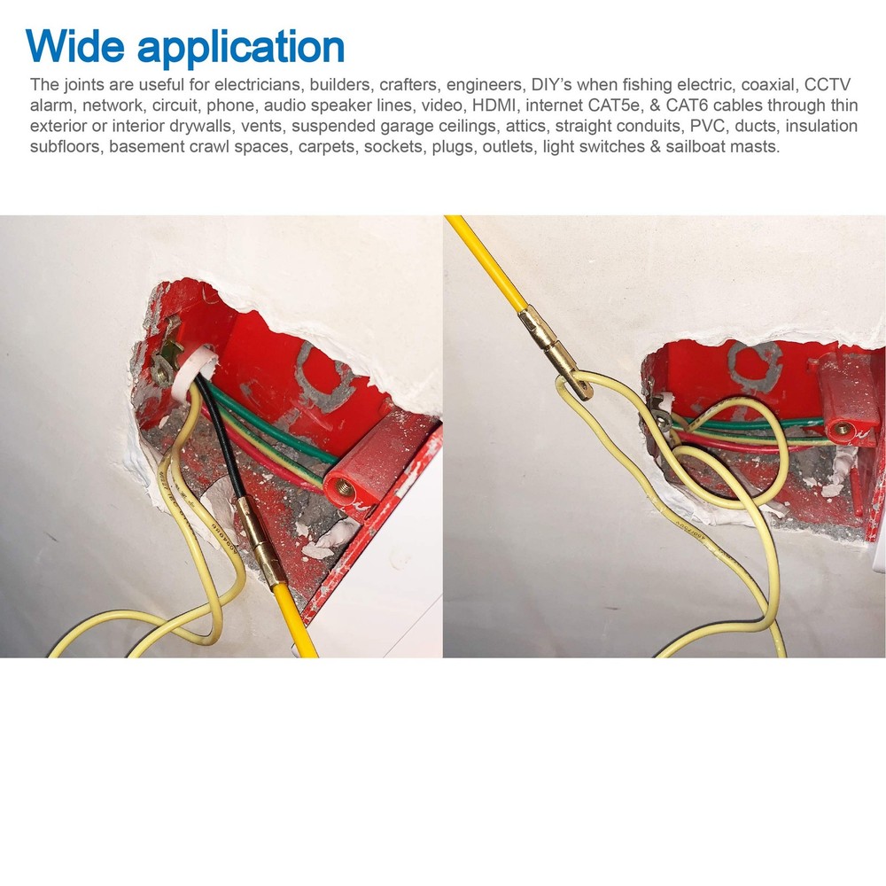 66 FT Fish Tape Wire Puller Through Wall Electrical Pull Push Kit Tool