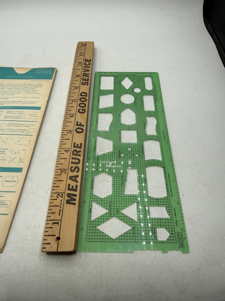 Vintage IBM Flowcharting Template Stencil