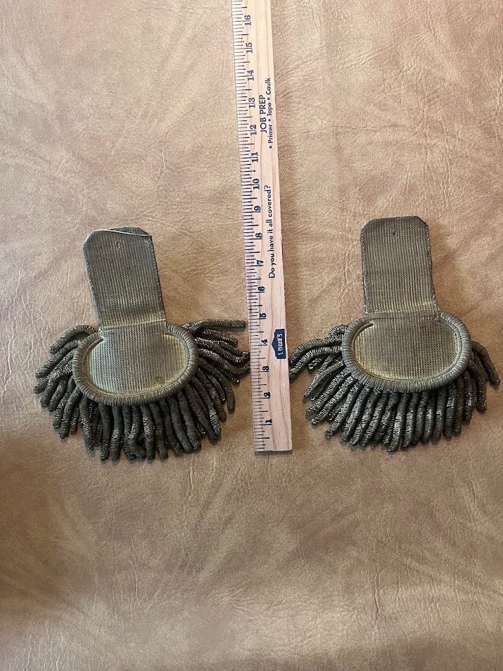Epaulets US Army NY Buttons Likely Pre-1872 & Civil War for Major Fine Condition